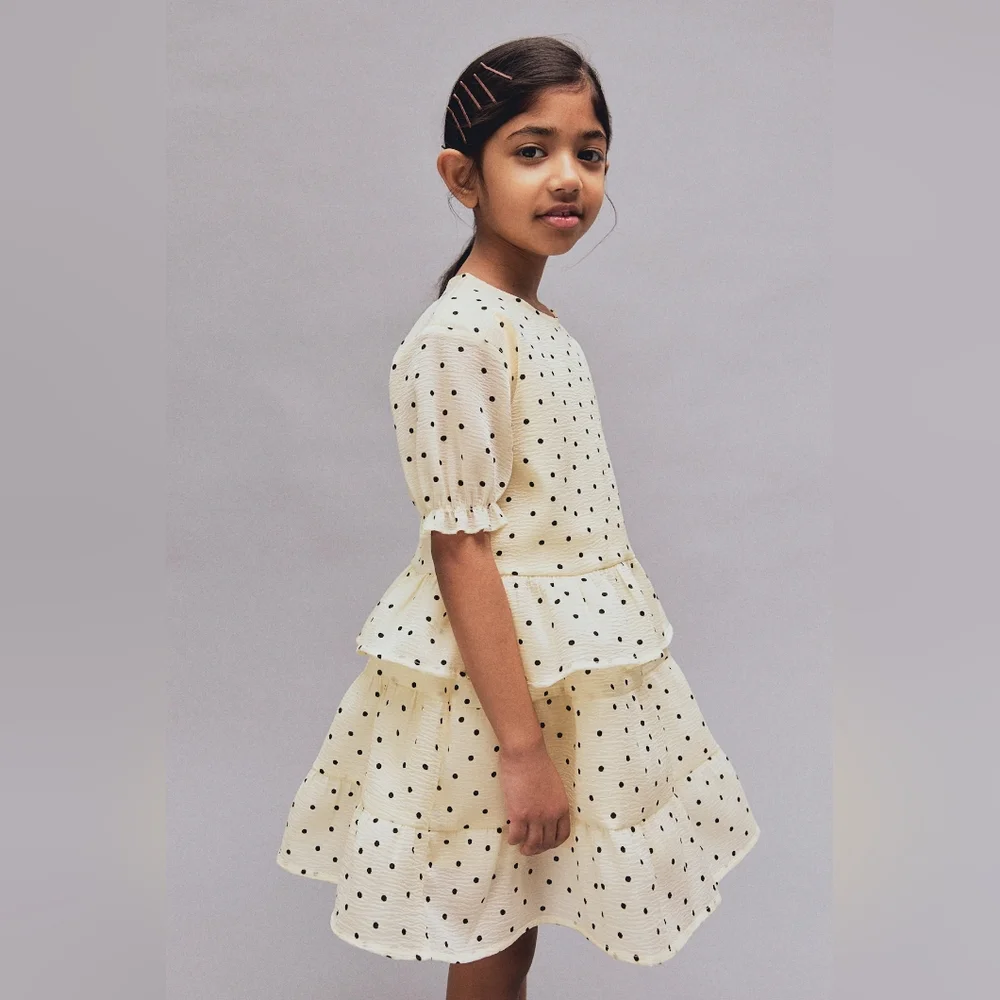 NWT H&M Tiered Skirt And Top- Polka-dot- Size 6x and 7